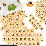 200pcs Wooden Letter Tiles for Scrabble Crossword Game Pinowu Wood Scrabble Letters Replacement for DIY Craft Gift Decoration Scrapbooking and Making Alphabet Coaster  B07MLNPJG5